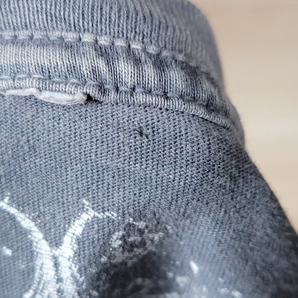 Vintage OTB One True Brand‎ T-Shirt Mens Sz XL Gray Skull Spade Gothic Biker USA - Picture 8 of 9